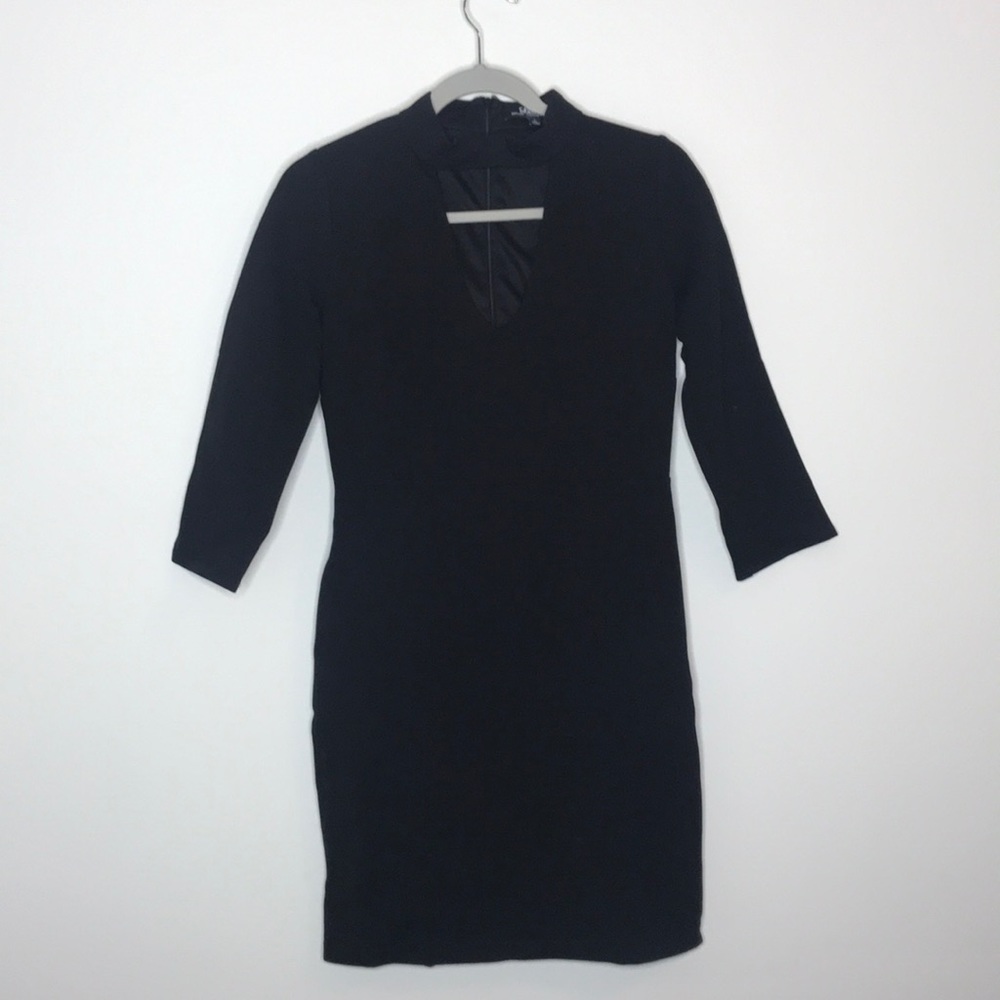 Lulu’s Black Bodycon Choker Style Mini